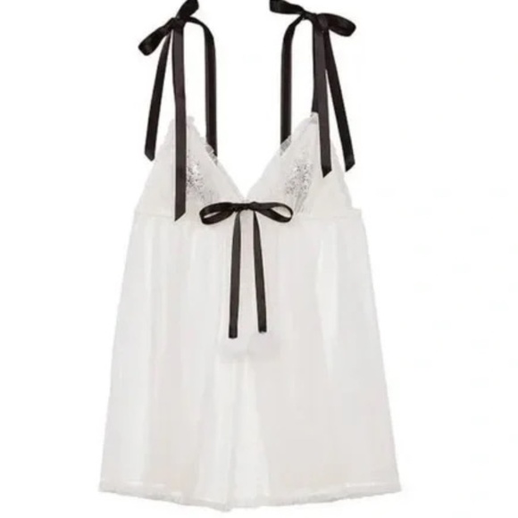New! Victoria’s Secret Snowflake Embellished Babydoll Slip 31579 - Picture 1 of 13